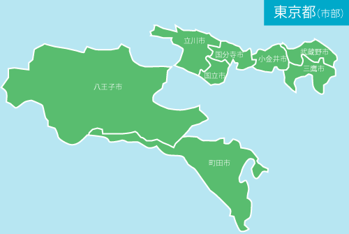 東京都（市部）　地図